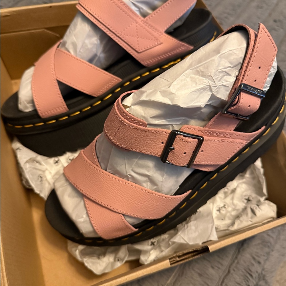 Dr. Martens Pink and Black Sandals